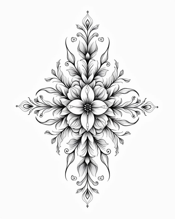 delicate expressive line art