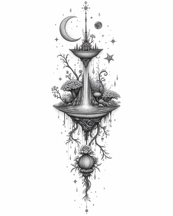 delicate fantasy landscape artistry