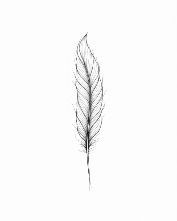 delicate feather tattoo symbolism