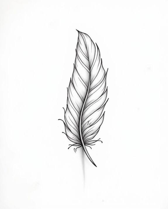 delicate feather with hidden date