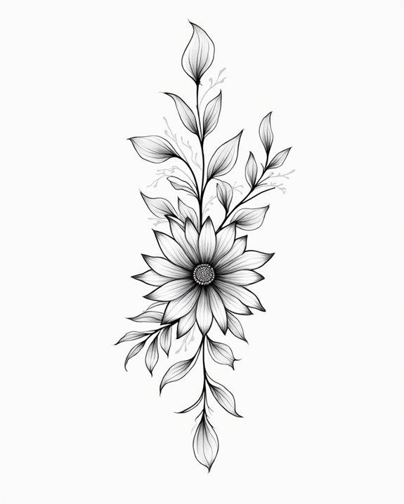 delicate floral geometric accents