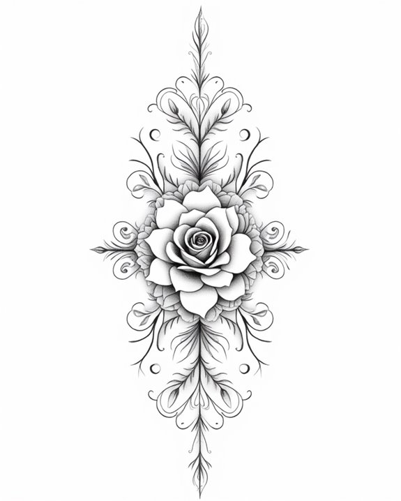 delicate floral tattoo artistry