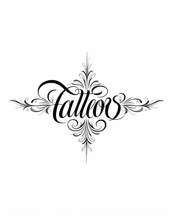 delicate flourishes in typography