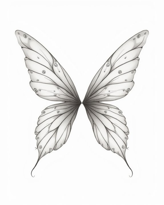 delicate flowing fairy wings