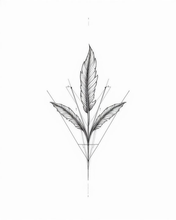 delicate flowing line art