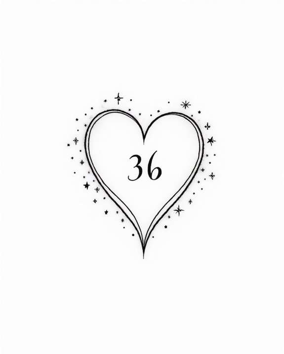 delicate heart with birthdate