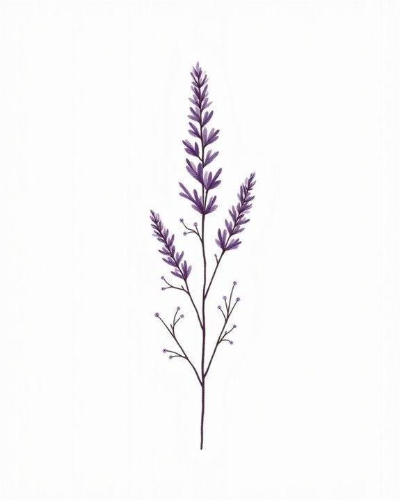 delicate lavender sprig arrangement