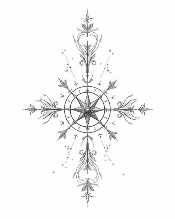 delicate location based floral tattoos