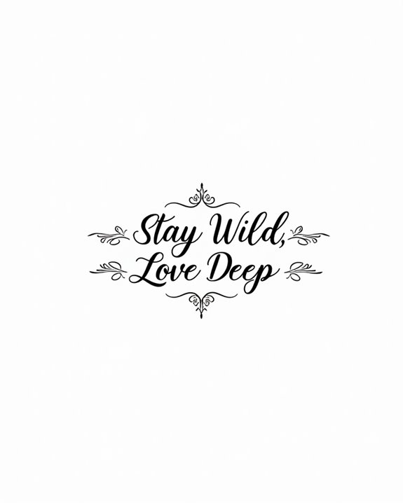 delicate love quotes tattooed