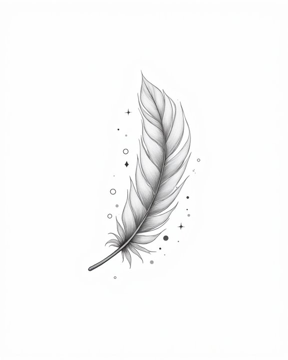 delicate meaningful feather tattoos
