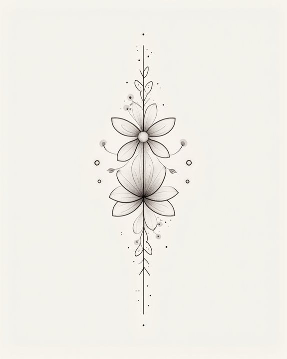 delicate minimalist dotted tattoos