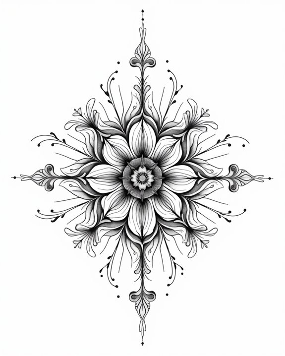 delicate mountain outline design
