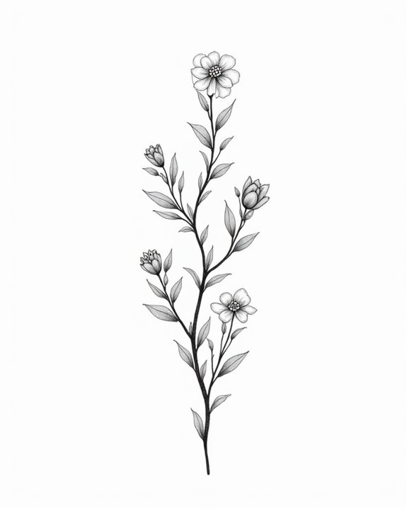 delicate natural landscape tattoos