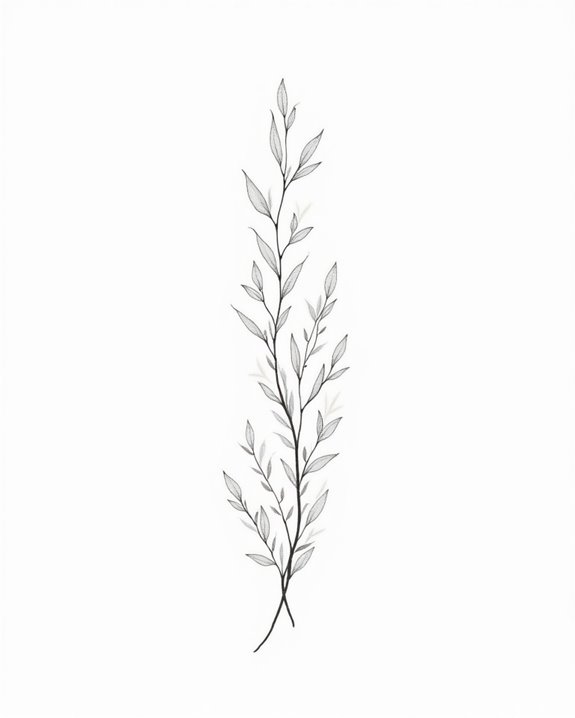 delicate organic vine tattoos