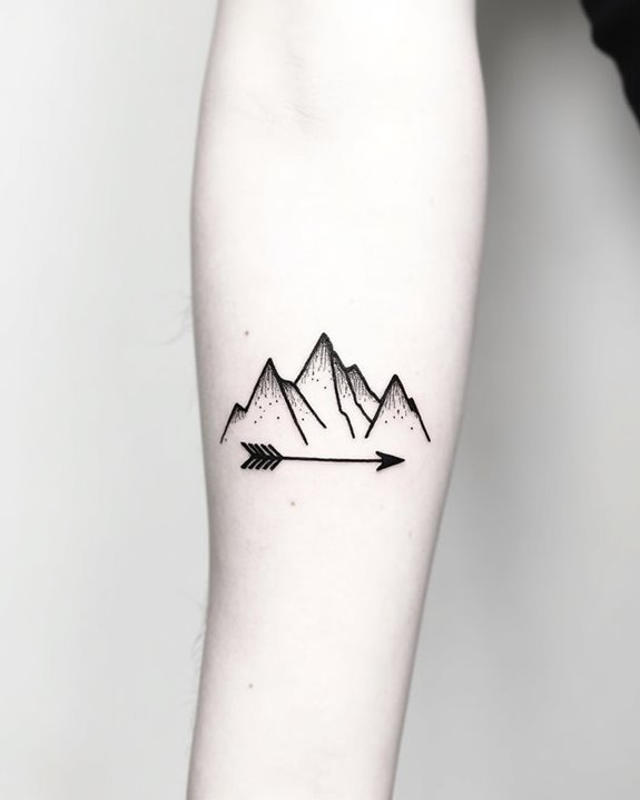 delicate peaks arrow design