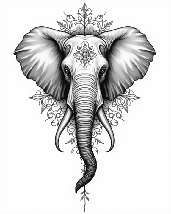 delicate small elephant tattoo