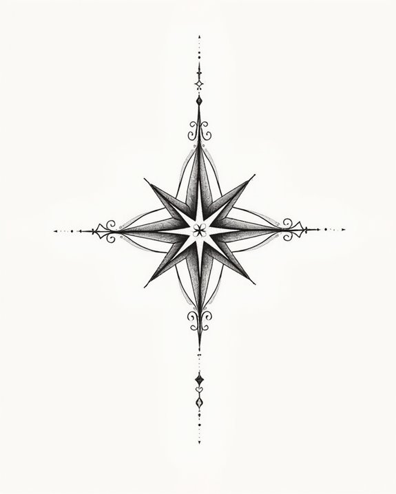 delicate star tattoo art
