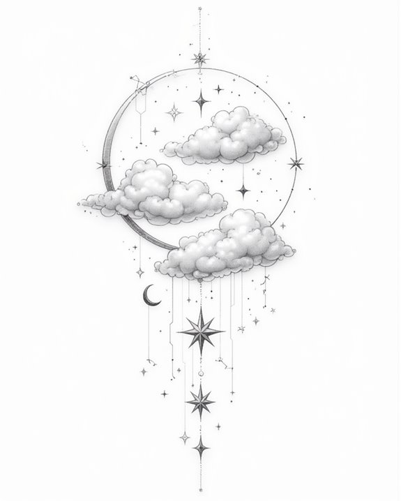 delicate starry night scene