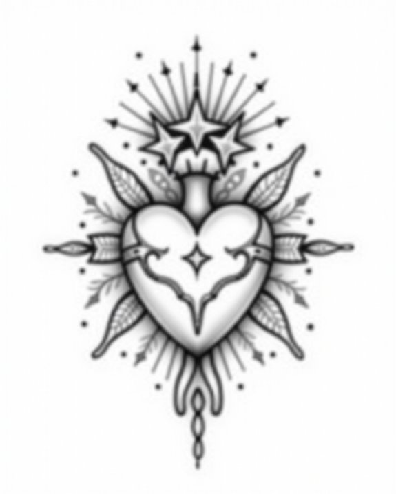 delicate starry sacred symbols