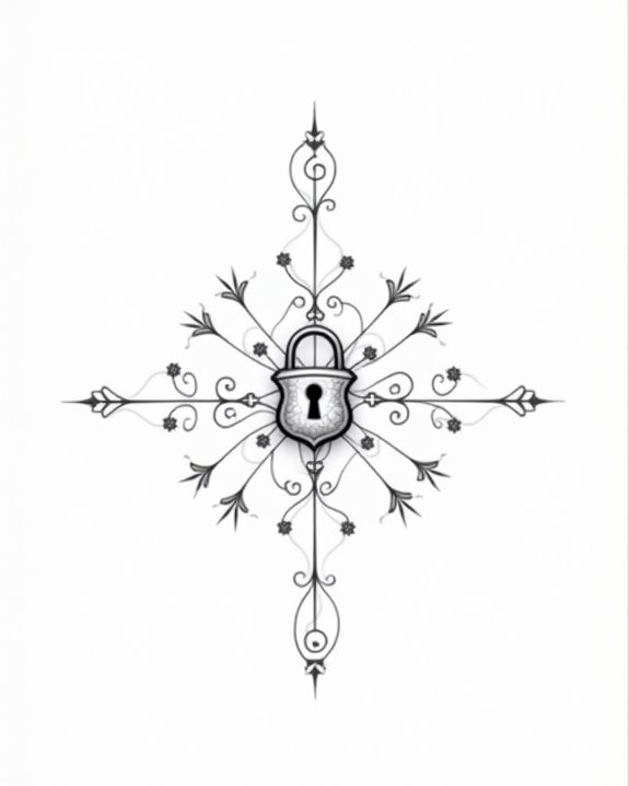 delicate symbolic lock stars