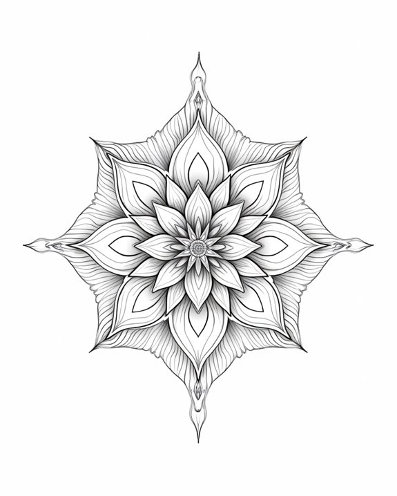 delicate symmetrical lotus art