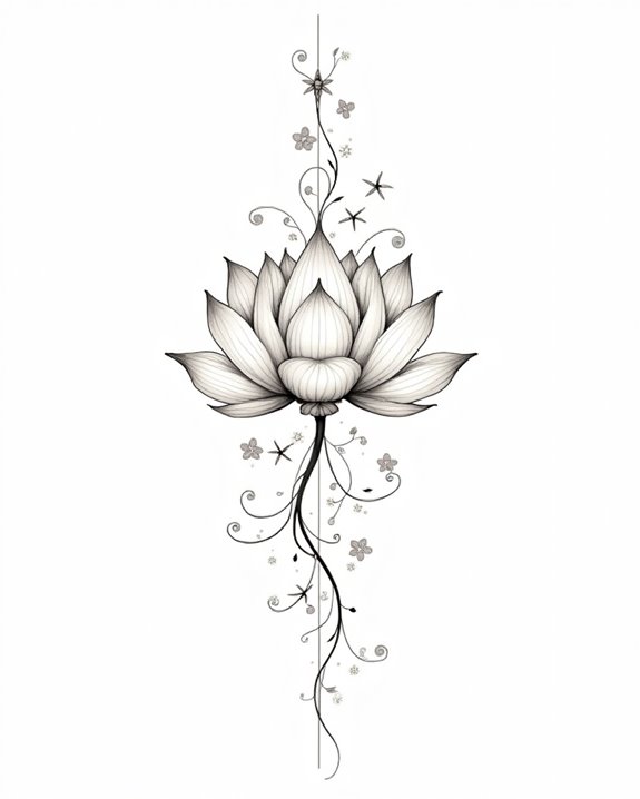 delicate textured petal shading