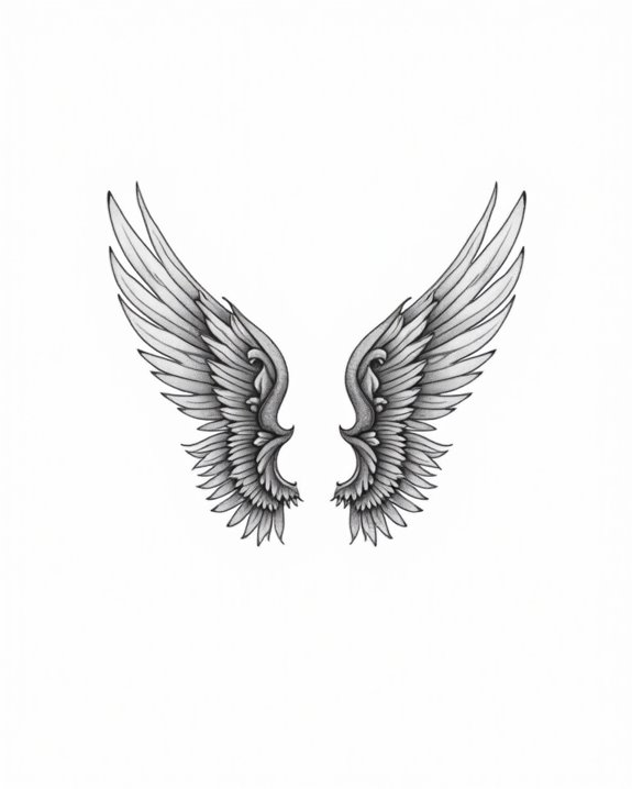delicate textured wing design