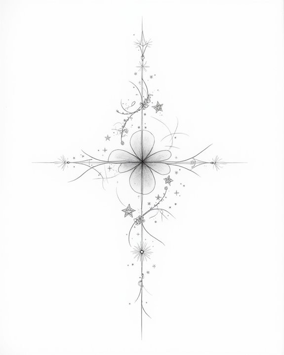 delicate tiny celestial tattoos