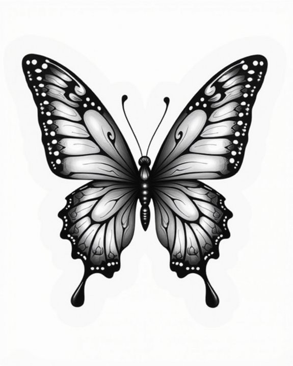 delicate vibrant butterfly artistry