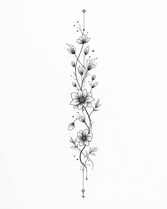 delicate whimsical tattoo sketches