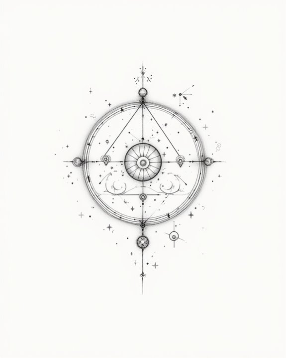delicate zodiac minimalist tattoo