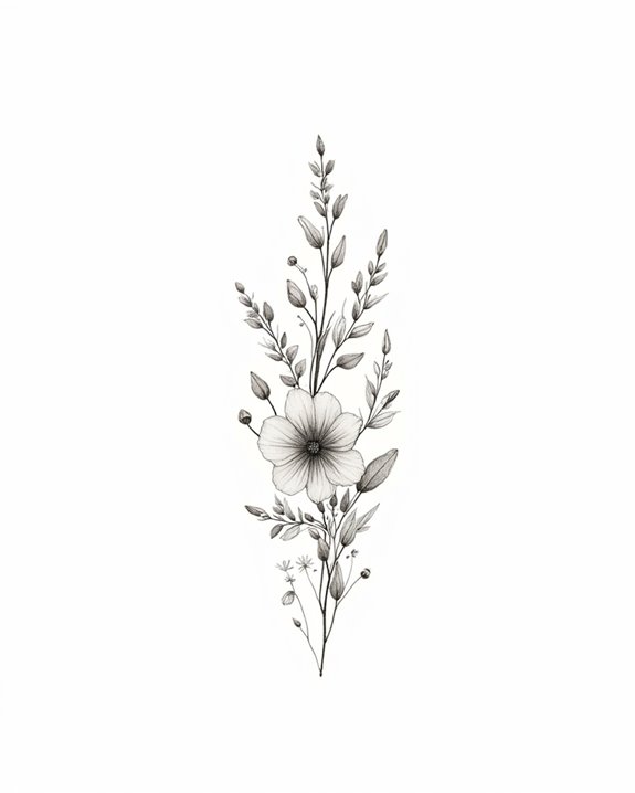 detailed botanical floral art