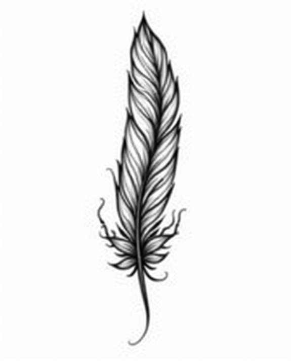 detailed feather tattoo craftsmanship