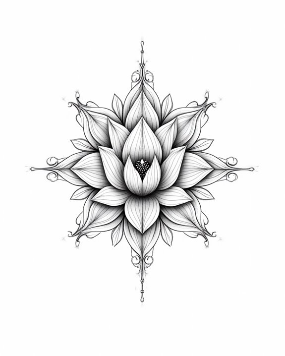 detailed floral geometric design
