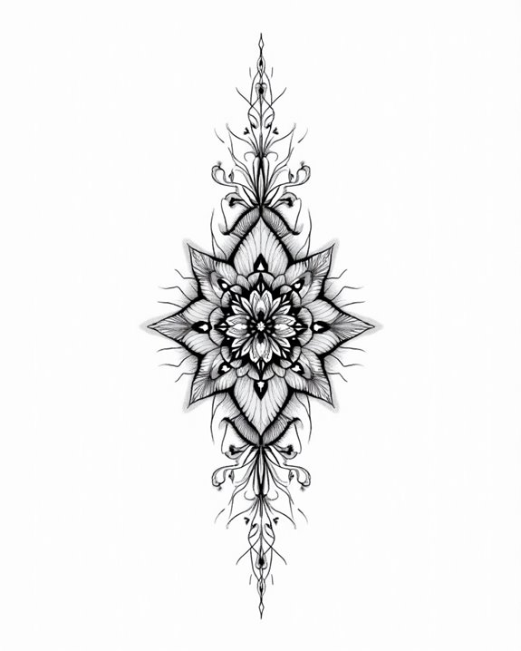 detailed mandala wrist art