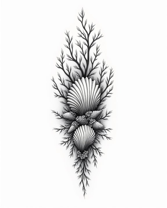 detailed marine life motifs