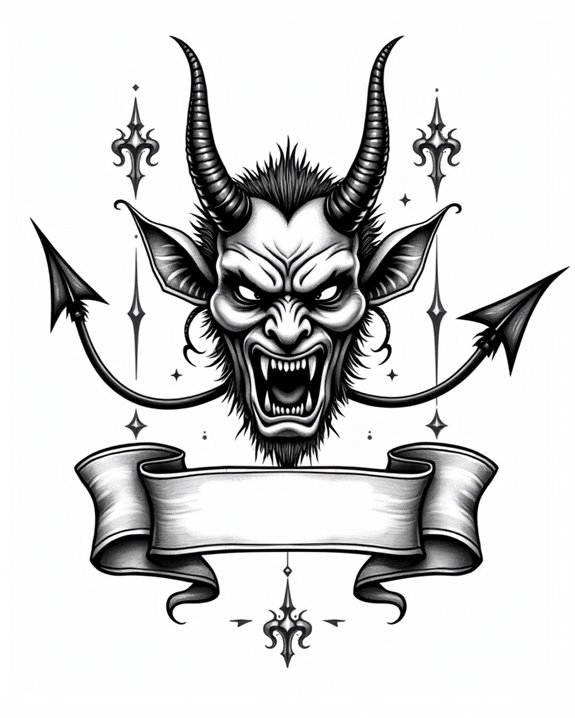 devil banner rebellion symbolism