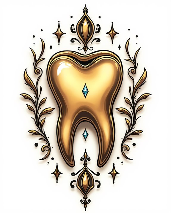 diamond accented gold teeth