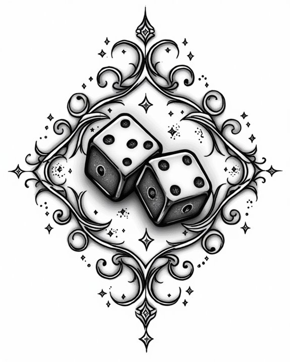 dice stars swirls fate