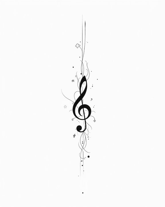 discreet music note tattoos