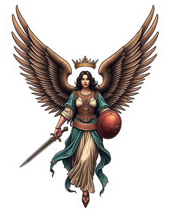 divine warrior angel tattoo