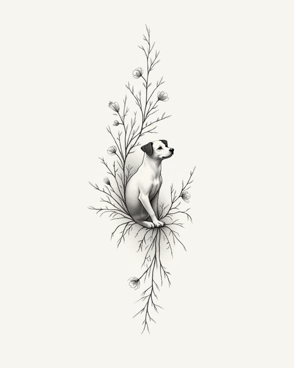 dog nature scene tribute