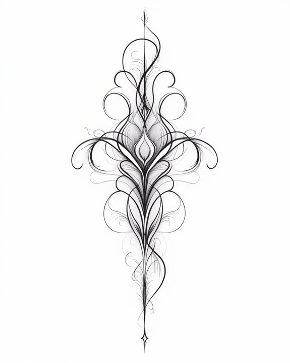 dynamic abstract tattoo design