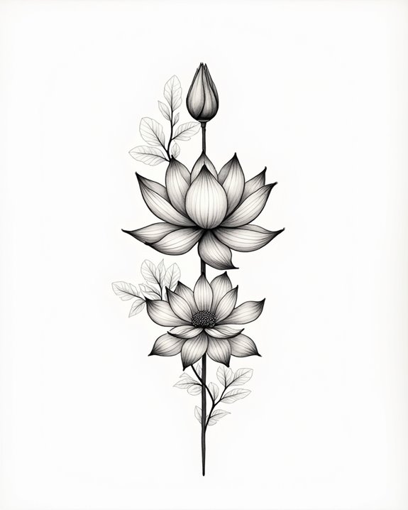 dynamic asymmetrical floral design