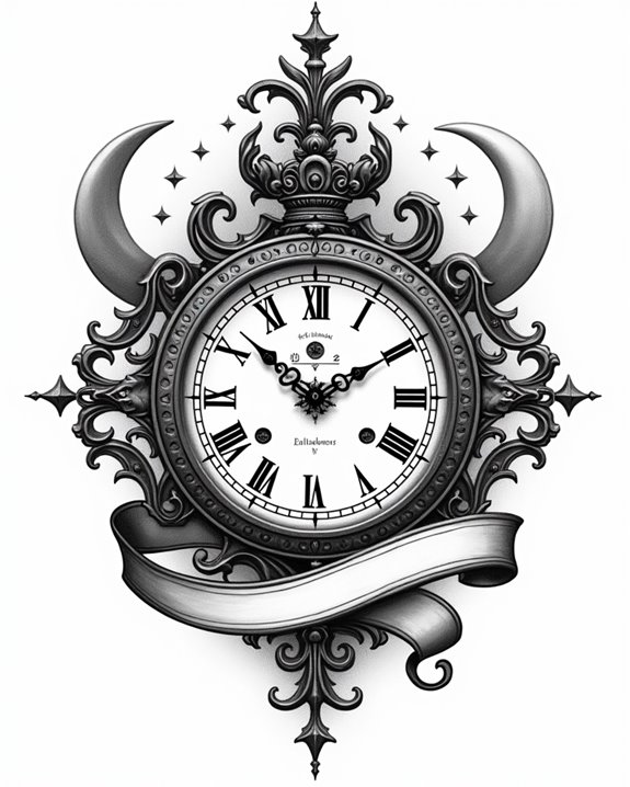 eagle clutching clock emblem