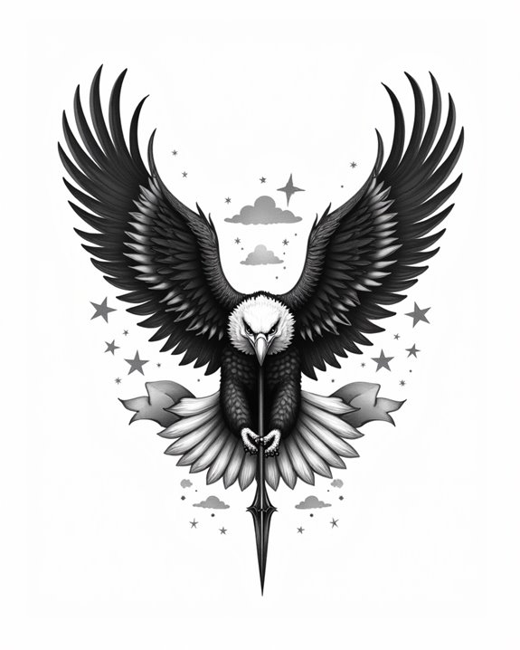 eagle spear symbolizes courage