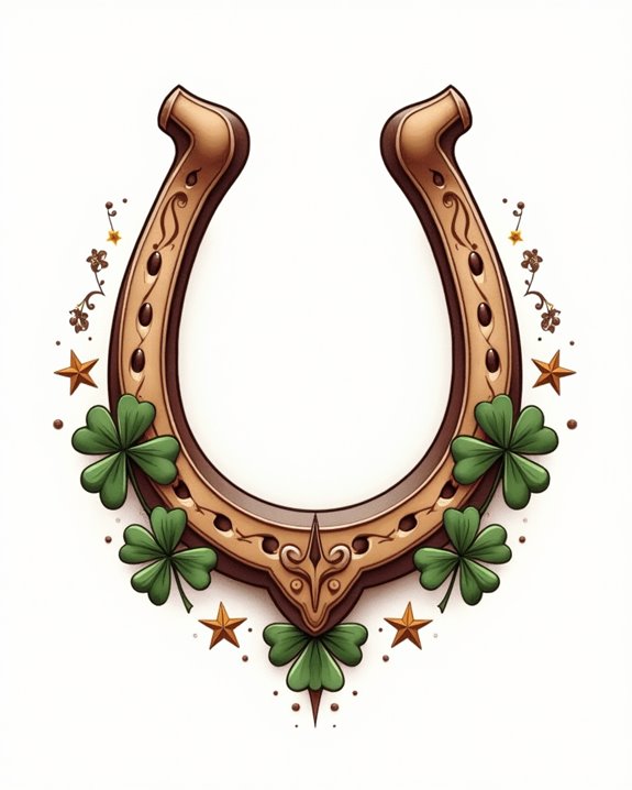 earthy tones lucky horseshoe