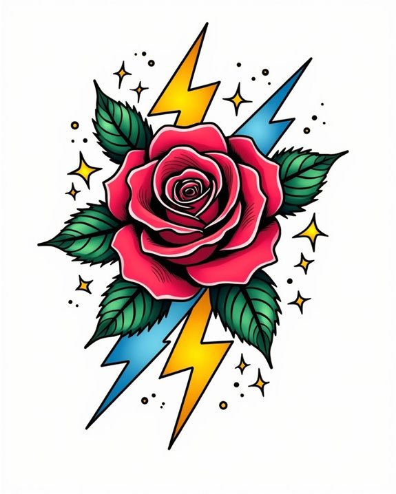 electric fiery floral display