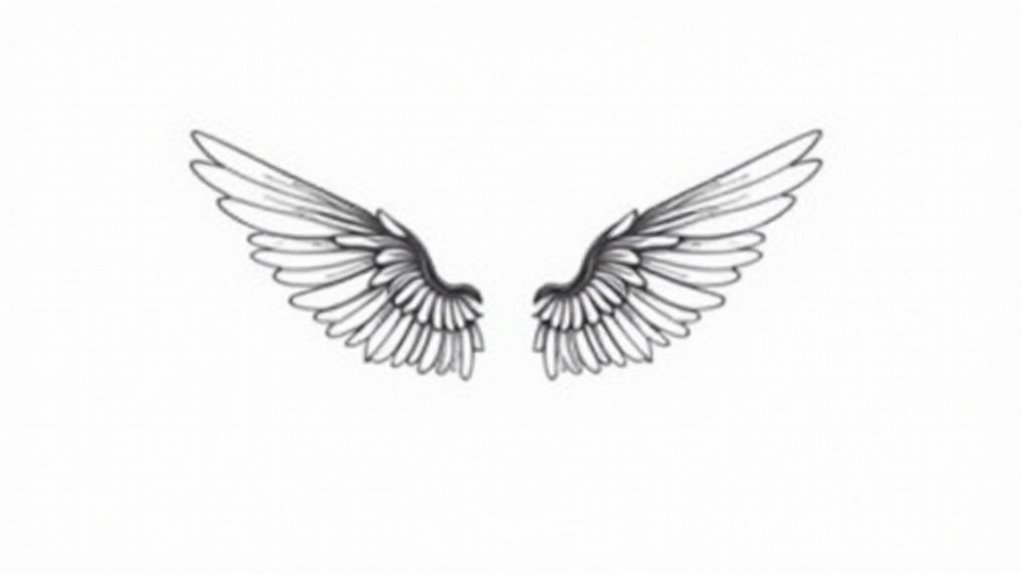 elegant angel wing tattoos