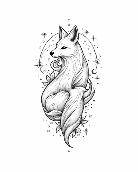 elegant animal line art